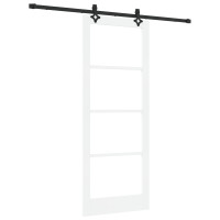 Produktbild för Skjutdörr ORKDAL Vit och svart 83 x 211 cm