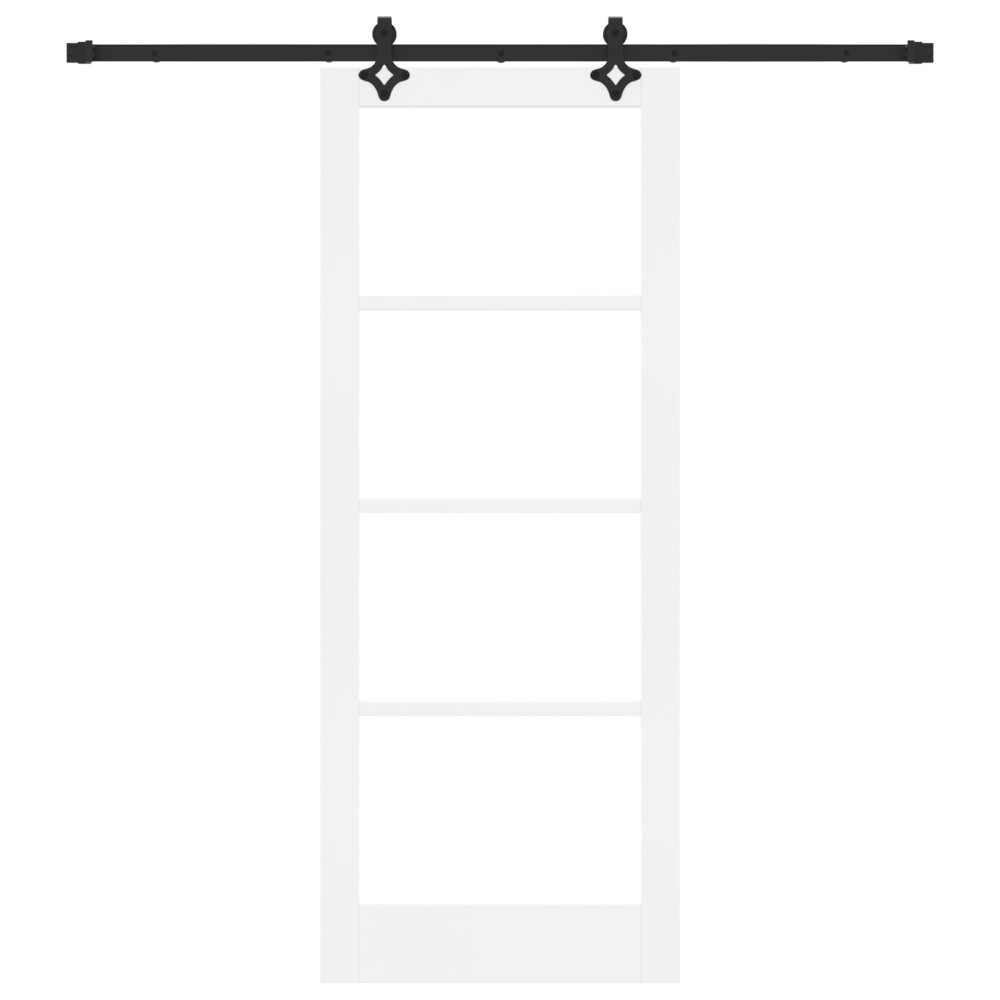 Produktbild för Skjutdörr ORKDAL Vit och svart 83 x 211 cm