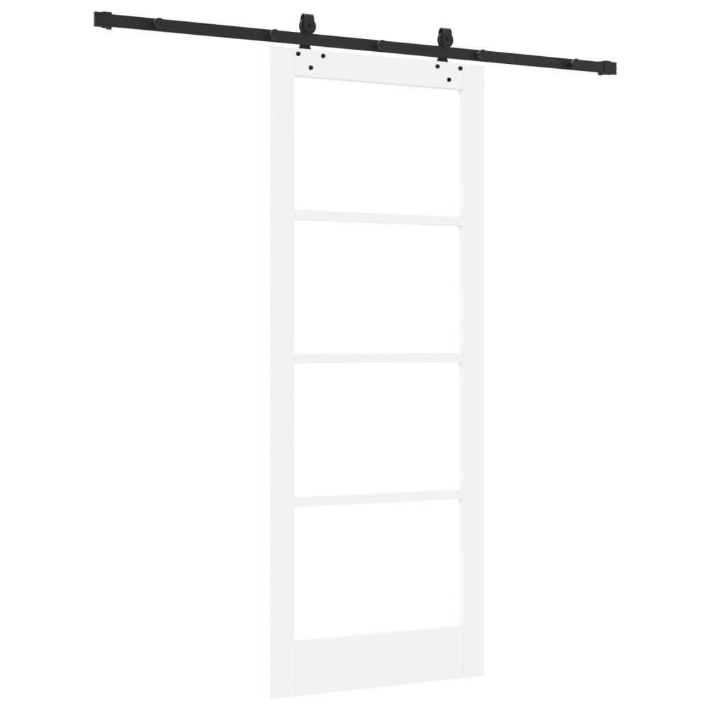 Produktbild för Skjutdörr ORKDAL Vit och svart 83 x 211 cm