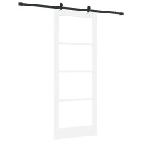 Produktbild för Skjutdörr ORKDAL Vit och svart 83 x 211 cm