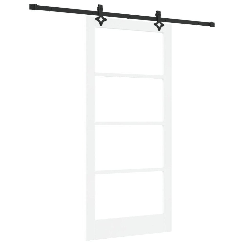 Produktbild för Skjutdörr ORKDAL Vit och svart 93 x 202 cm