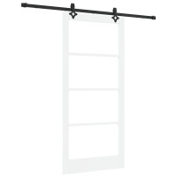 Produktbild för Skjutdörr ORKDAL Vit och svart 93 x 202 cm