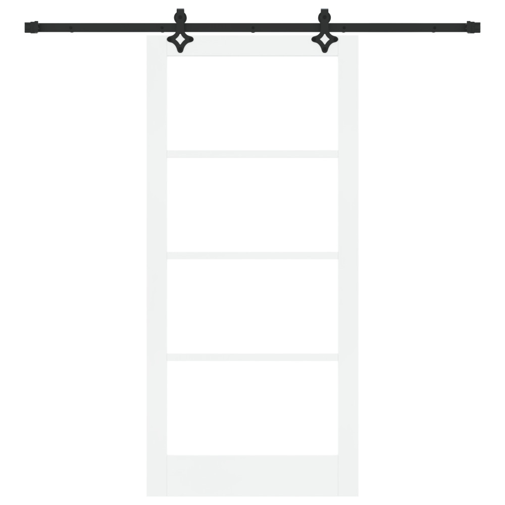 Produktbild för Skjutdörr ORKDAL Vit och svart 93 x 202 cm