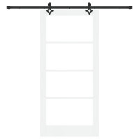 Produktbild för Skjutdörr ORKDAL Vit och svart 93 x 202 cm