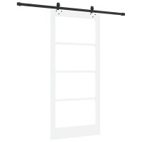 Produktbild för Skjutdörr ORKDAL Vit och svart 93 x 202 cm