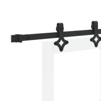 Produktbild för Skjutdörr ORKDAL Vit och svart 93 x 211 cm