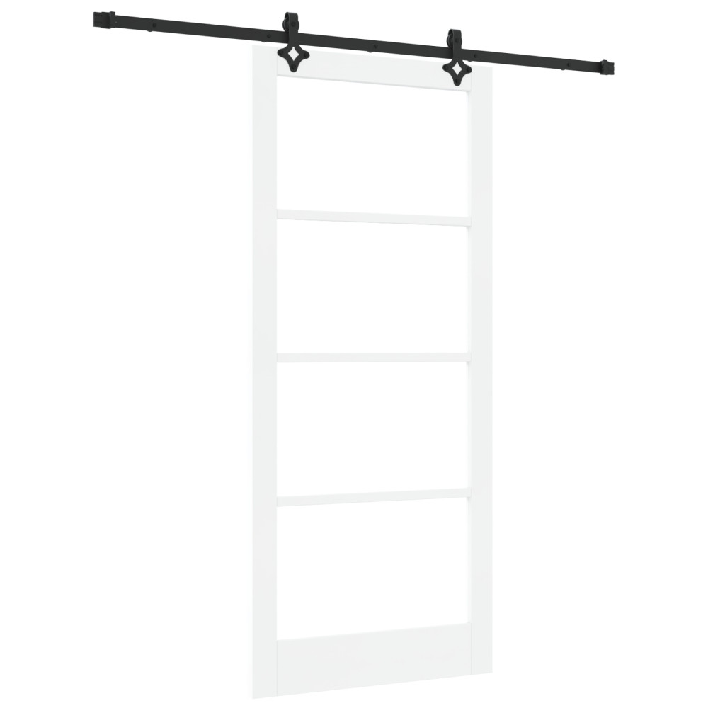Produktbild för Skjutdörr ORKDAL Vit och svart 93 x 211 cm