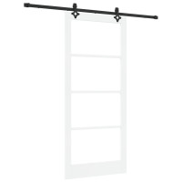 Produktbild för Skjutdörr ORKDAL Vit och svart 93 x 211 cm