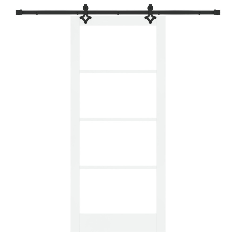 Produktbild för Skjutdörr ORKDAL Vit och svart 93 x 211 cm