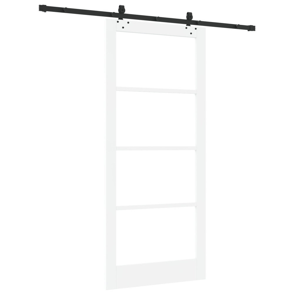 Produktbild för Skjutdörr ORKDAL Vit och svart 93 x 211 cm