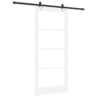 Produktbild för Skjutdörr ORKDAL Vit och svart 93 x 211 cm