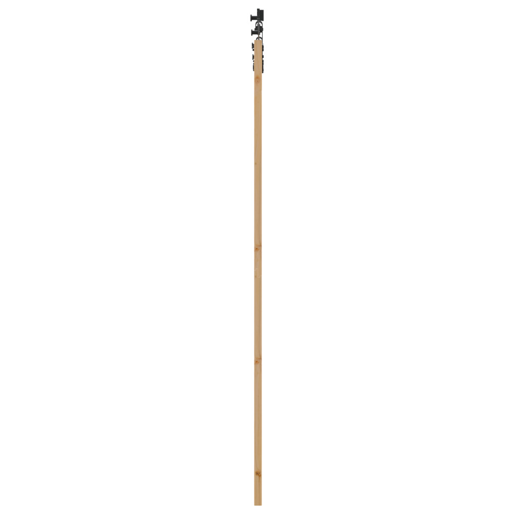 Produktbild för Skjutdörr ORKDAL Naturlig och svart 93 x 232 cm