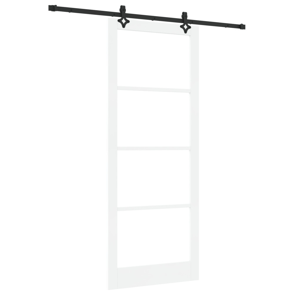 Produktbild för Skjutdörr ORKDAL Vit och svart 93 x 232 cm