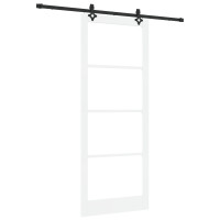 Produktbild för Skjutdörr ORKDAL Vit och svart 93 x 232 cm