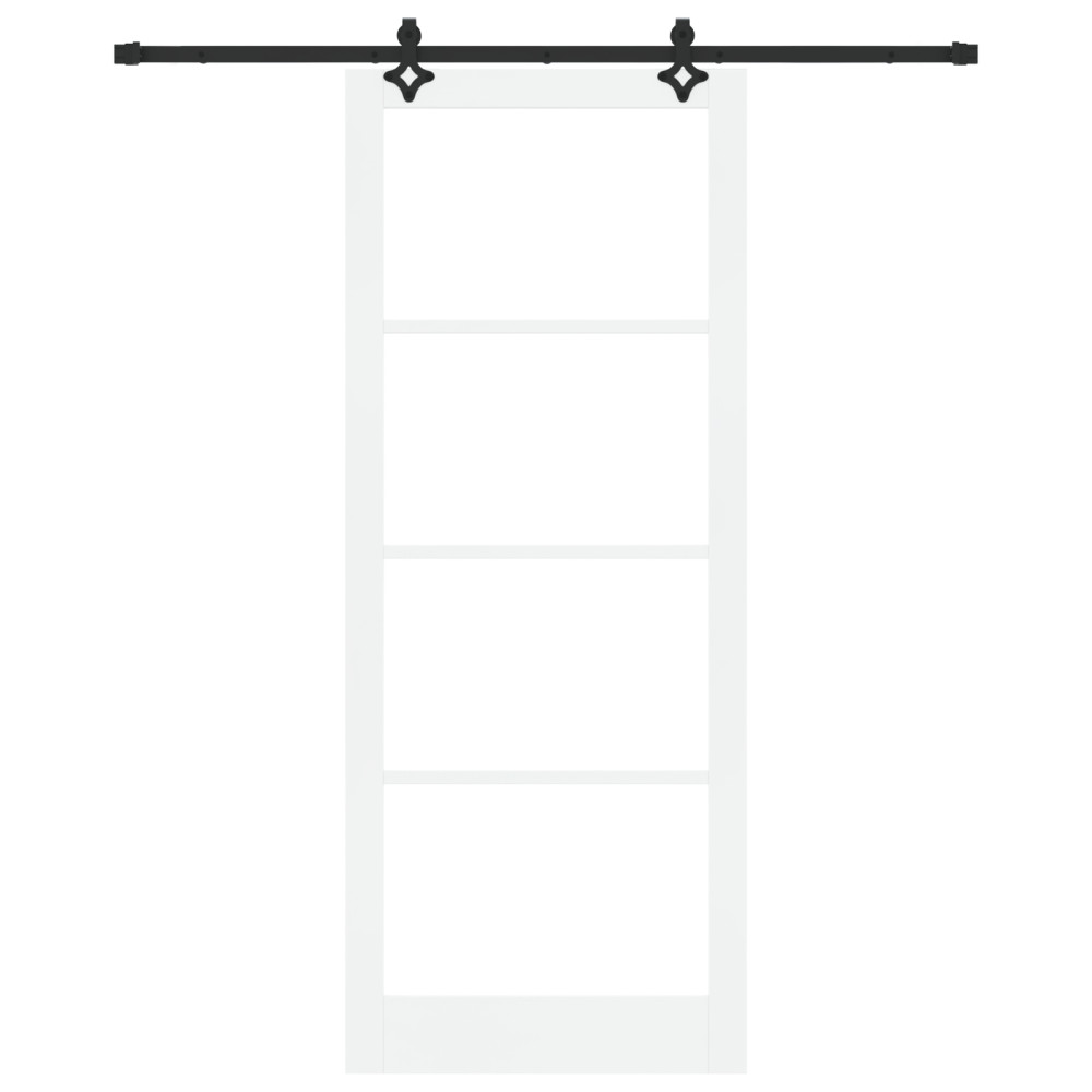 Produktbild för Skjutdörr ORKDAL Vit och svart 93 x 232 cm