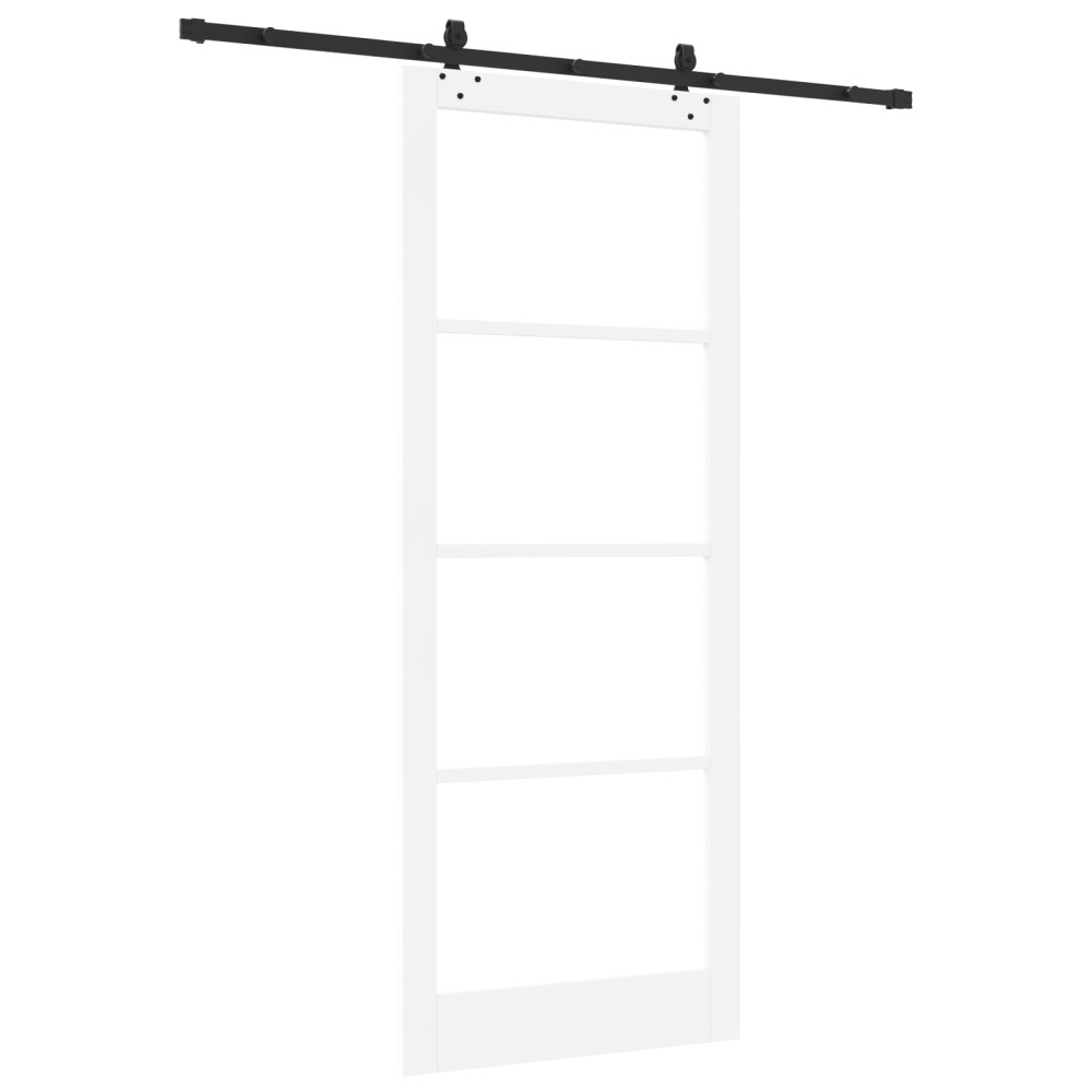 Produktbild för Skjutdörr ORKDAL Vit och svart 93 x 232 cm