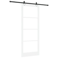 Produktbild för Skjutdörr ORKDAL Vit och svart 93 x 232 cm