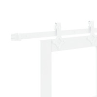 Produktbild för Skjutdörr Vit 61 x 198,5 cm Massivt tallträ och glas