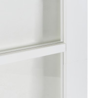 Produktbild för Skjutdörr Vit 83 x 202 cm Massivt tallträ och glas