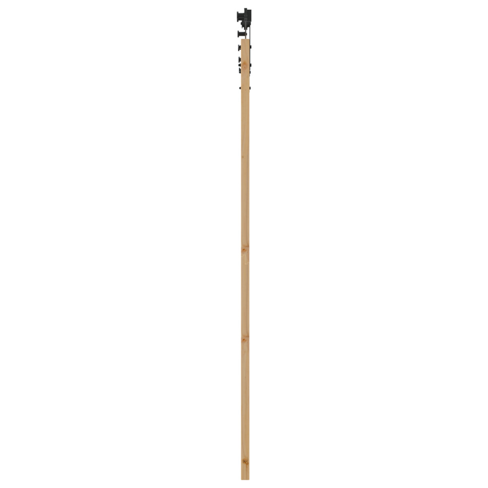 Produktbild för Skjutdörr Naturfärg 93 x 202 cm Massivt tallträ och glas