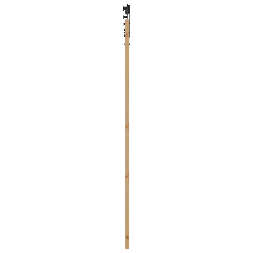 Produktbild för Skjutdörr Naturfärg 93 x 211 cm Massivt tallträ och glas