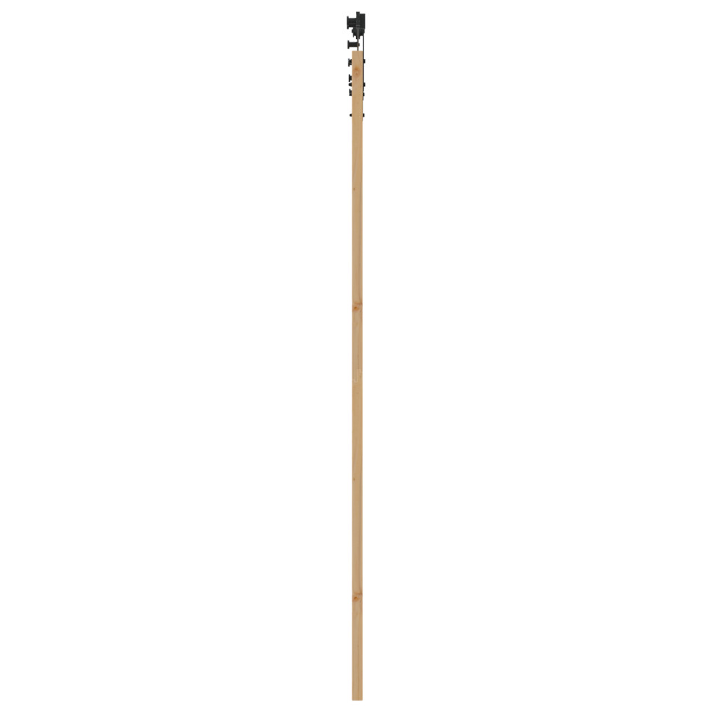 Produktbild för Skjutdörr Naturfärg 93 x 232 cm Massivt tallträ och glas
