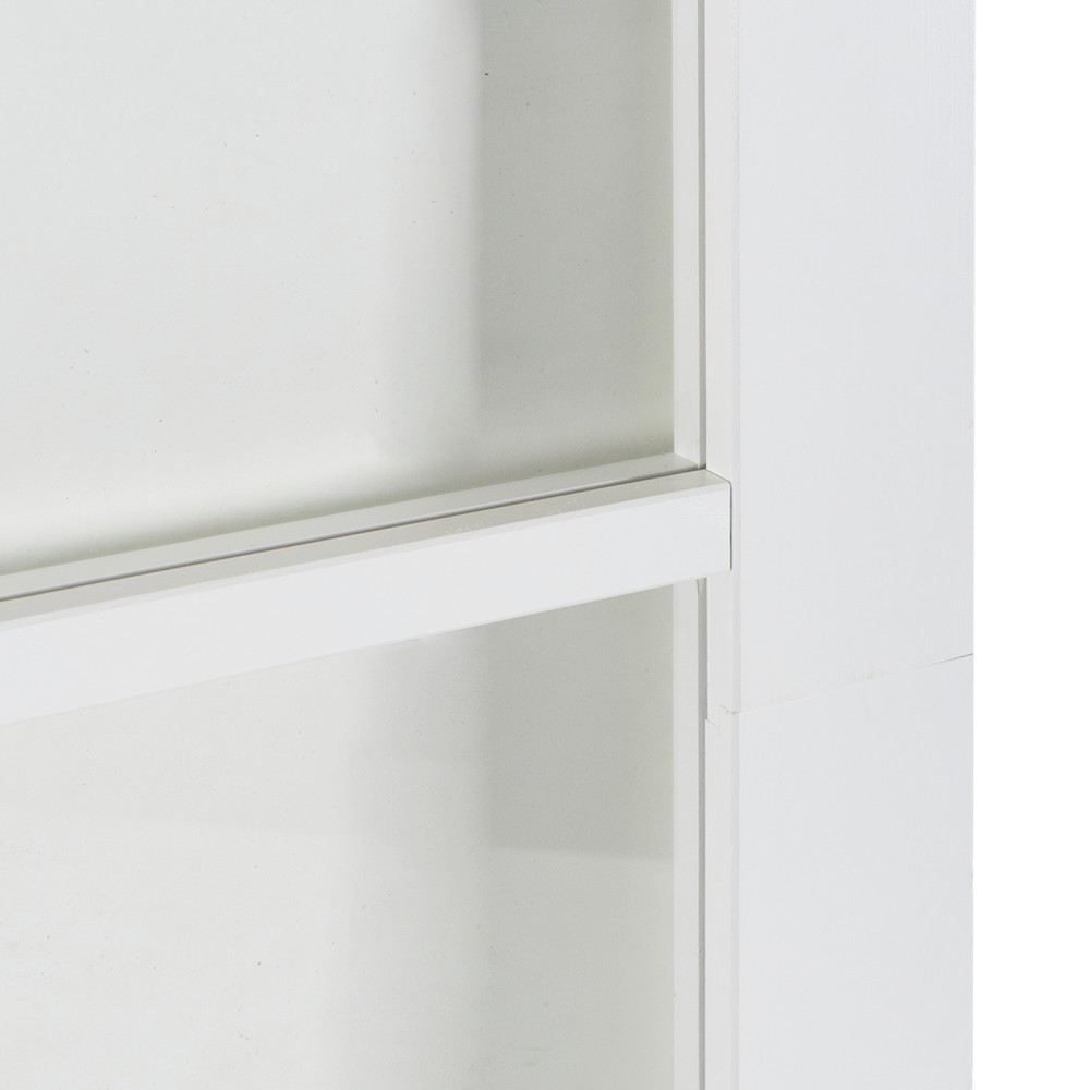 Produktbild för Skjutdörr Vit 61 x 198,5 cm Massivt tallträ och glas