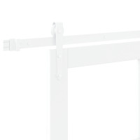 Produktbild för Skjutdörr Vit 83 x 202 cm Massivt tallträ och glas