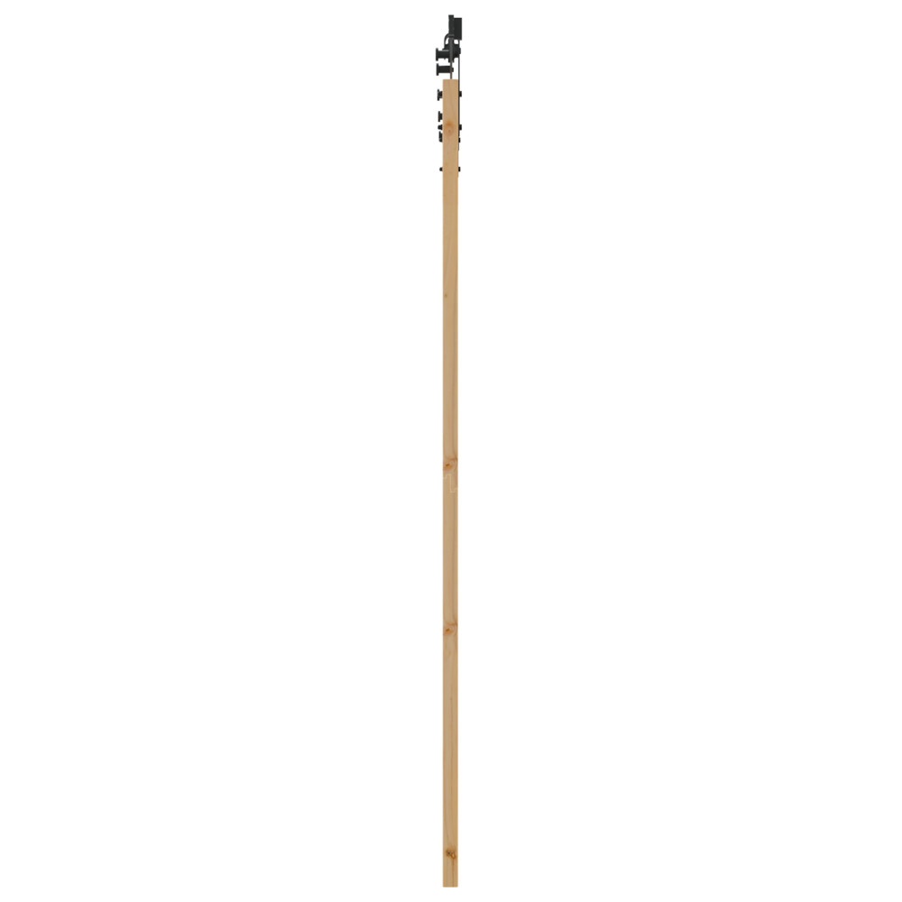 Produktbild för Skjutdörr Naturlig och svart 93 x 202 cm