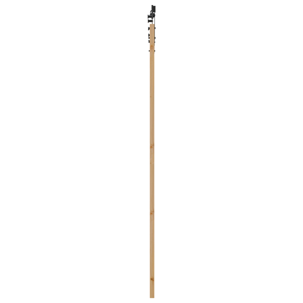 Produktbild för Skjutdörr Naturlig och svart 93 x 232 cm