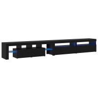 Produktbild för TV-skåp 3 pcs Svart Ek 290 x 36,5 x 40 cm Konstruerat trä