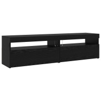 Produktbild för TV-skåp 3 pcs Svart Ek 290 x 36,5 x 40 cm Konstruerat trä