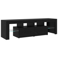 Produktbild för TV-skåp 3 pcs Svart Ek 290 x 36,5 x 40 cm Konstruerat trä