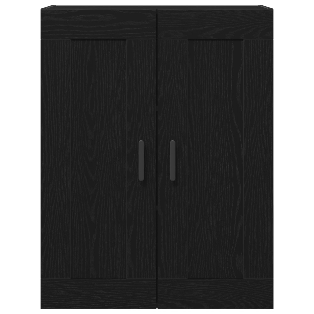 Produktbild för Skåp Svart Ek 69,5 x 34 x 180 cm Konstruerat trä