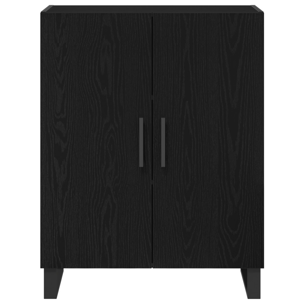 Produktbild för Skåp Svart Ek 69,5 x 34 x 180 cm Konstruerat trä