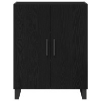Produktbild för Skåp Svart Ek 69,5 x 34 x 180 cm Konstruerat trä