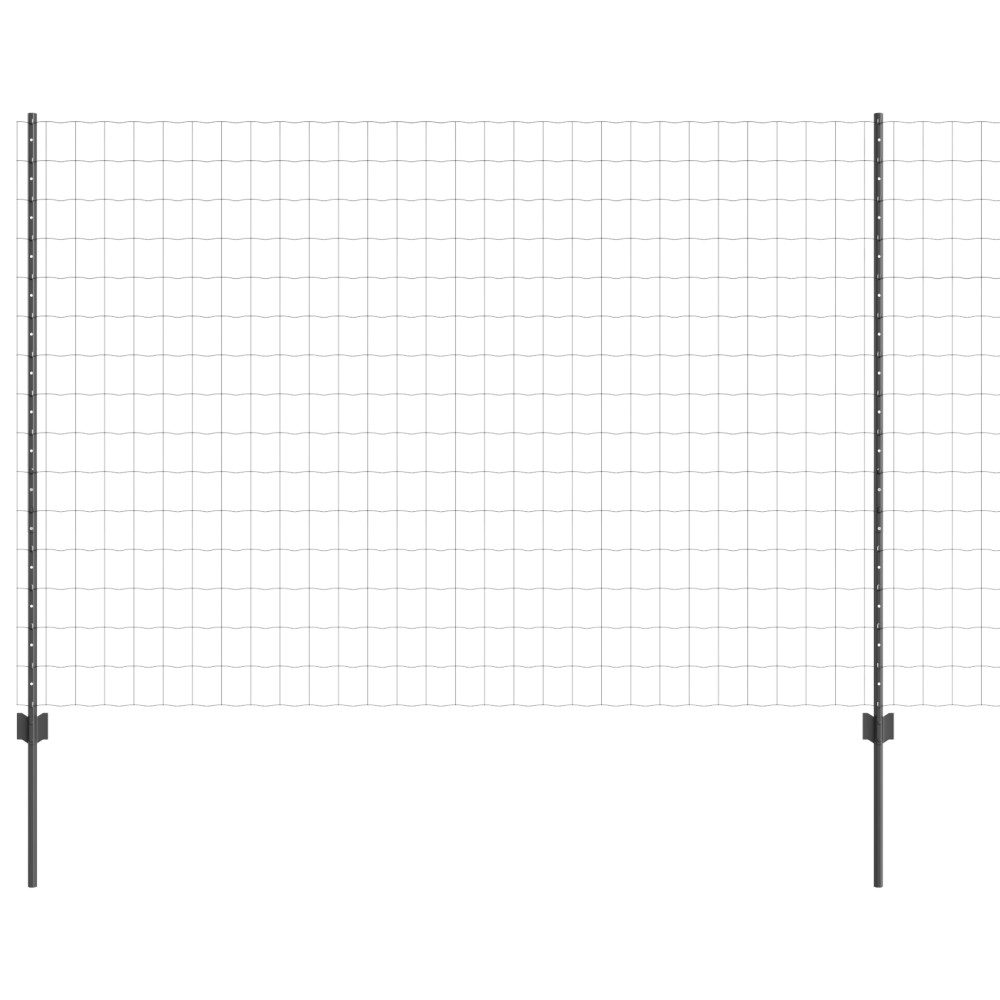 Produktbild för Svetsat trådstängsel 10 x 1,5 m (B x H) PVC-belagda stål Grå