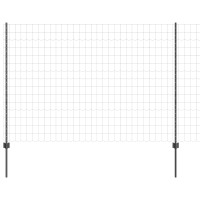 Produktbild för Svetsat trådstängsel 10 x 1,5 m (B x H) PVC-belagda stål Grå
