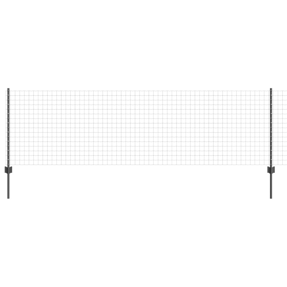 Produktbild för Svetsat trådstängsel 25 x 0,8 m (B x H) PVC-belagda stål Grå