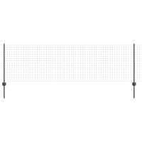 Produktbild för Svetsat trådstängsel 25 x 0,8 m (B x H) PVC-belagda stål Grå