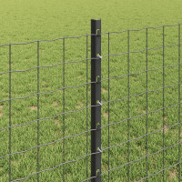 Produktbild för Svetsat trådstängsel 25 x 0,8 m (B x H) PVC-belagda stål Grå