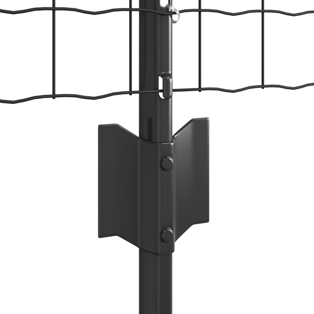 Produktbild för Svetsat trådstängsel 25 x 0,8 m (B x H) PVC-belagda stål Grå
