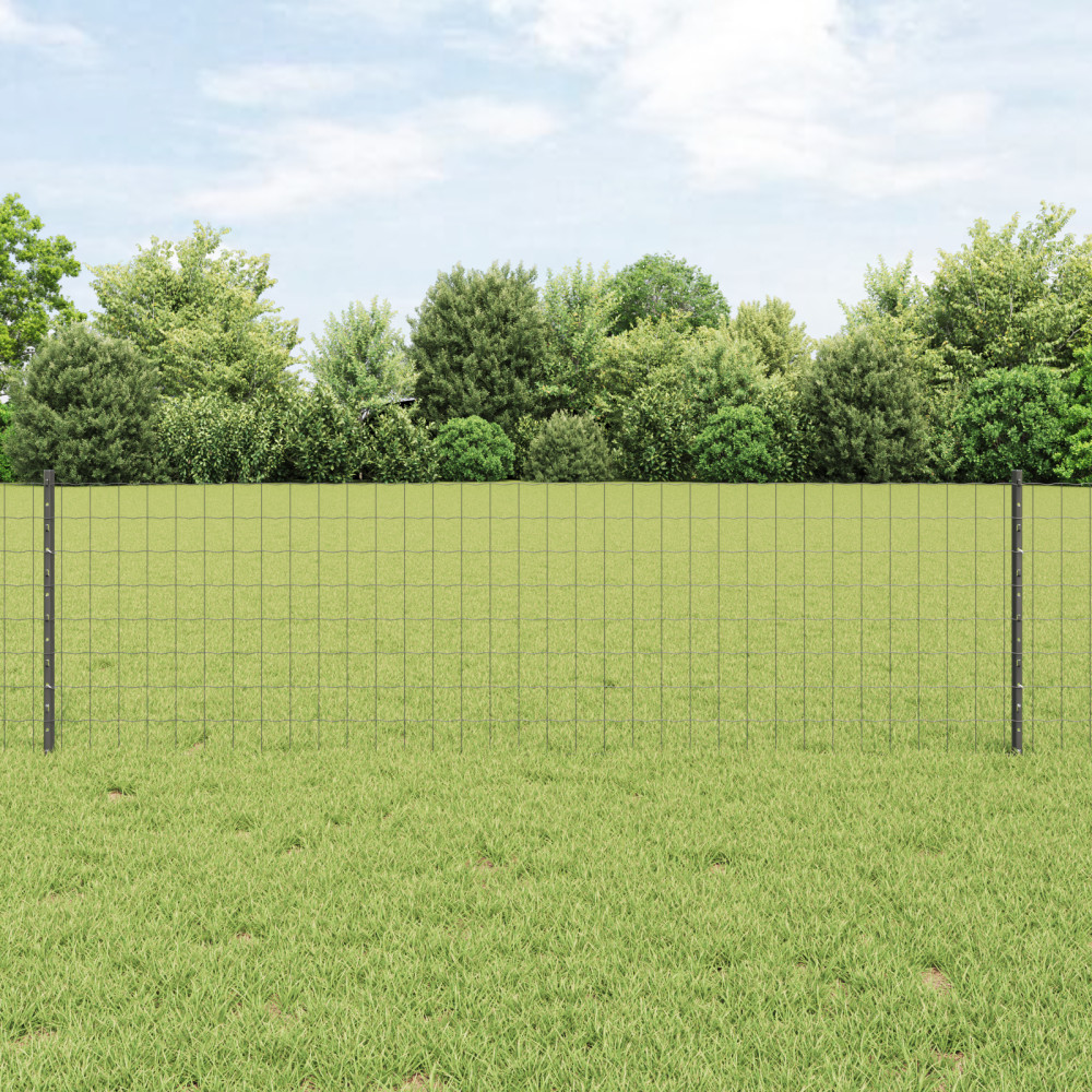 Produktbild för Svetsat trådstängsel 25 x 0,6 m (B x H) PVC-belagda stål Grå