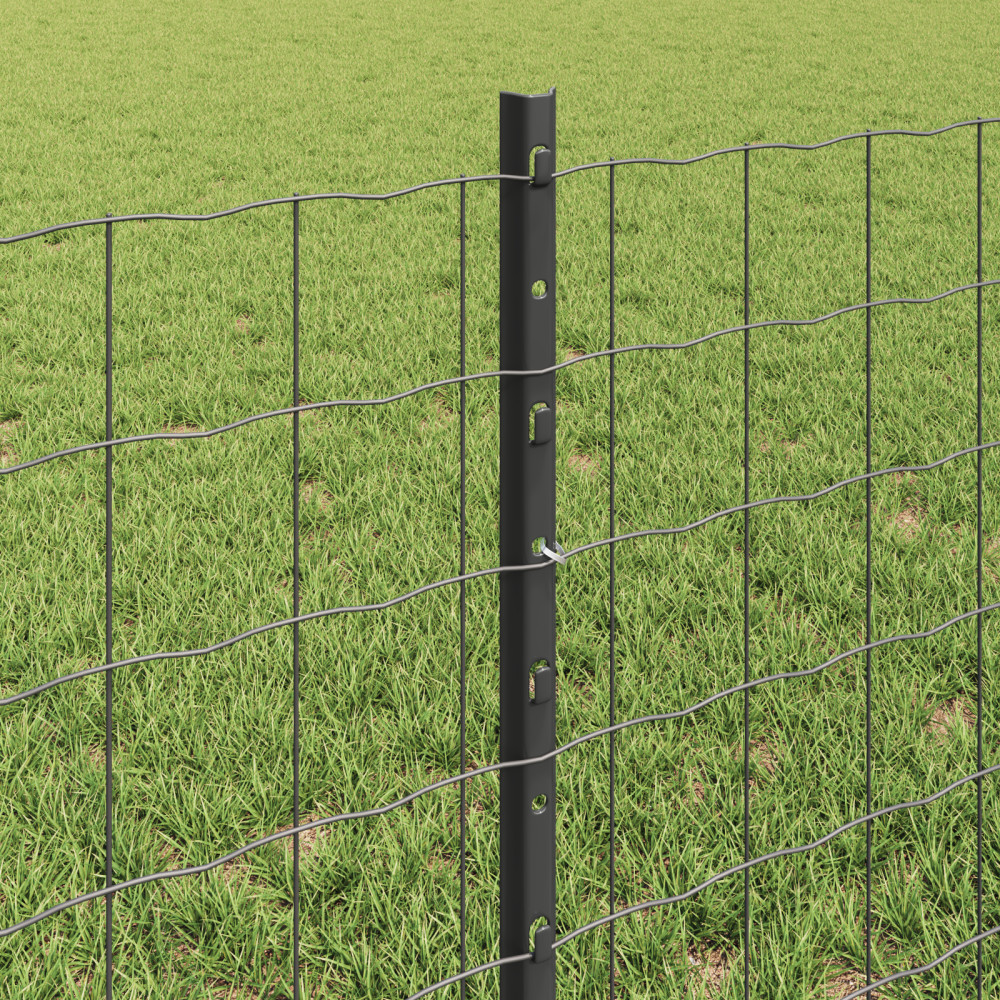 Produktbild för Svetsat trådstängsel 25 x 0,6 m (B x H) PVC-belagda stål Grå