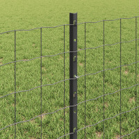Produktbild för Svetsat trådstängsel 25 x 0,6 m (B x H) PVC-belagda stål Grå