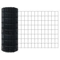 Produktbild för Svetsat trådstängsel 25 x 0,6 m (B x H) PVC-belagda stål Grå