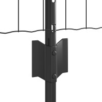 Produktbild för Svetsat trådstängsel 25 x 0,6 m (B x H) PVC-belagda stål Grå