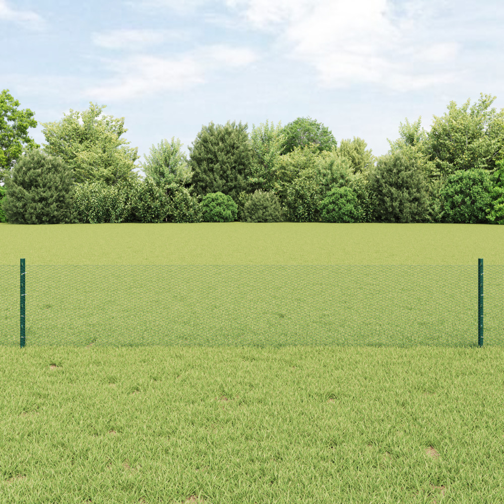 Produktbild för Svetsat trådstängsel 10 x 0,4 m PVC-belagda stål Grön Mesh