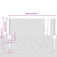 Produktbild för Svetsat trådstängsel 10 x 0,4 m PVC-belagda stål Grön Mesh