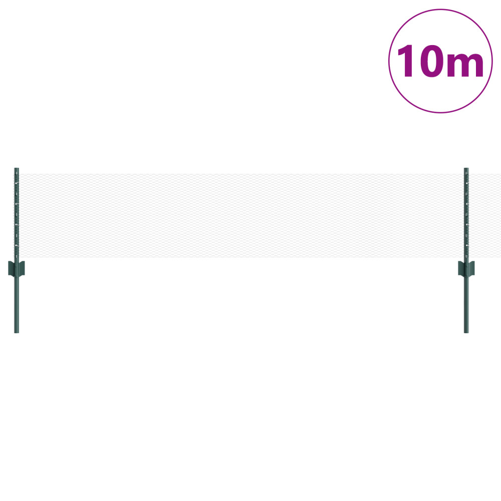 Produktbild för Svetsat trådstängsel 10 x 0,4 m PVC-belagda stål Grön Mesh